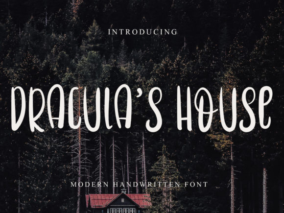 Dracula s House: A Delicate Script Font for Crafters