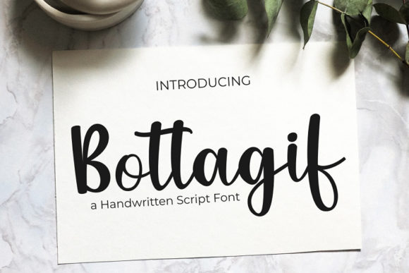 Enhance Your Web Design with Bottagif, a Premium Handwritten Font