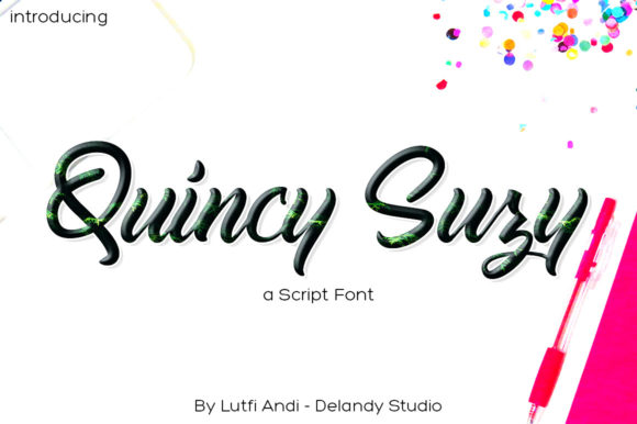 Quincy Suzy: Elevate Your Brand with This Elegant Script Font